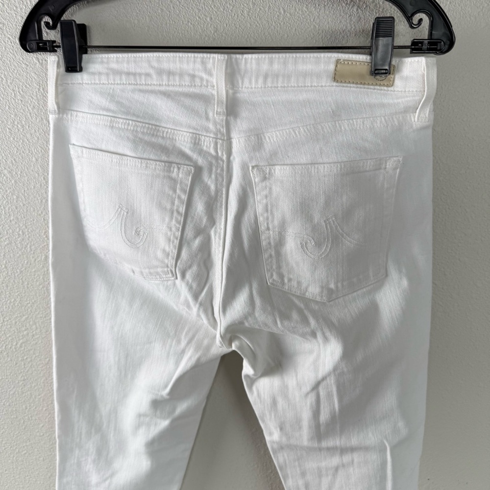 AG Prima Ankle Cigarette Slim Straight Leg Jeans White Denim Casual Women’s 27 - Picture 9 of 11